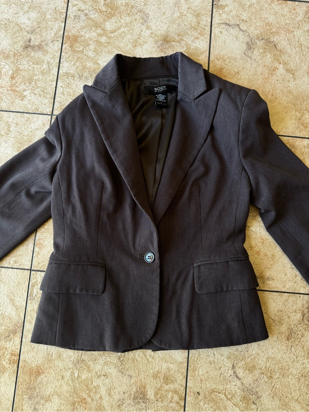 Vintage Victoria's Secret Brown Single-Button Tailored Blazer Jacket